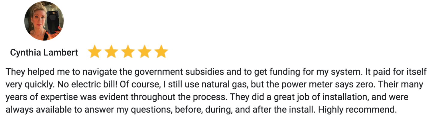 free solar testimonial